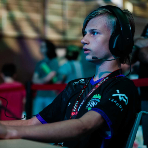 young male gamer