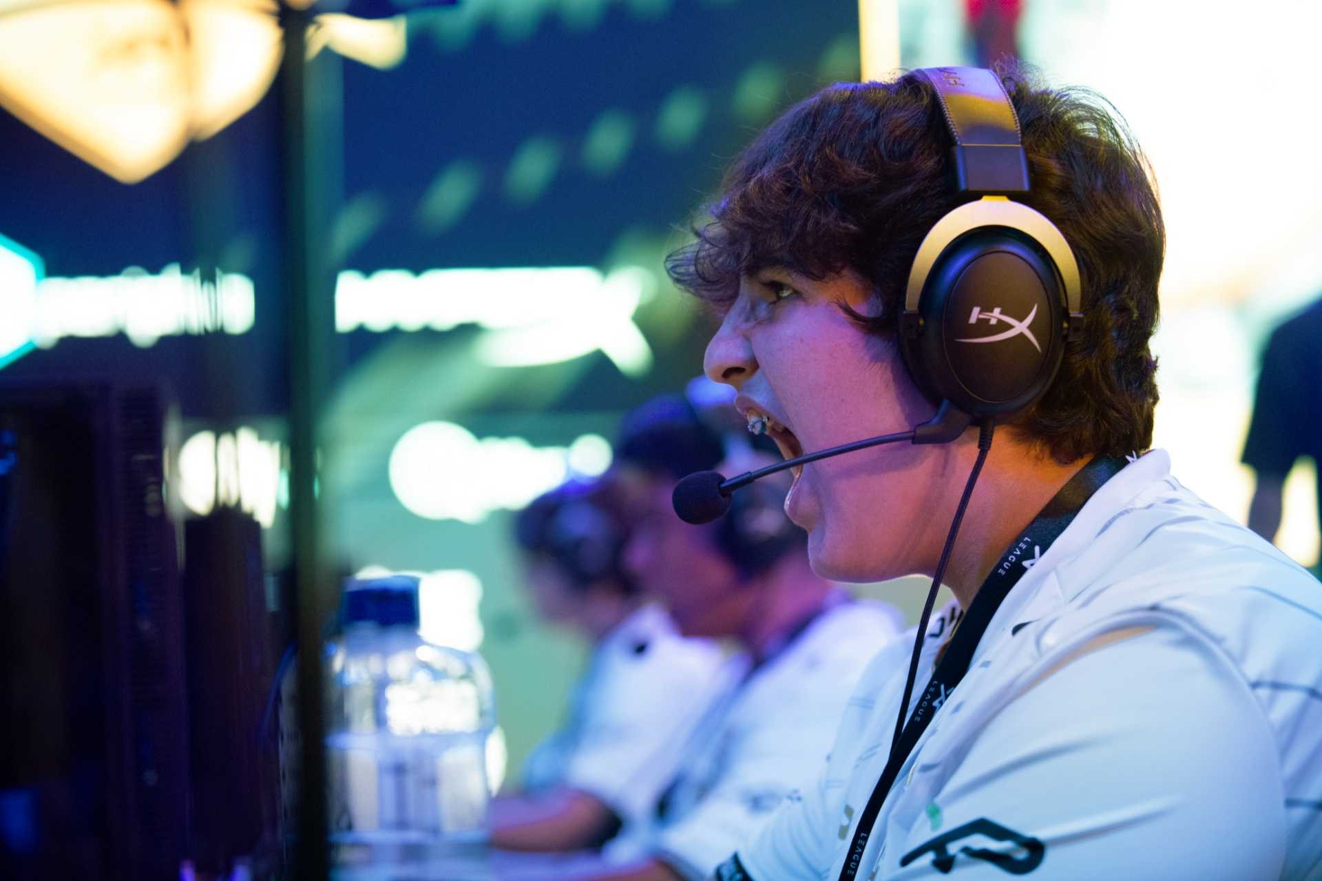 teen gamer communicates during video game play
